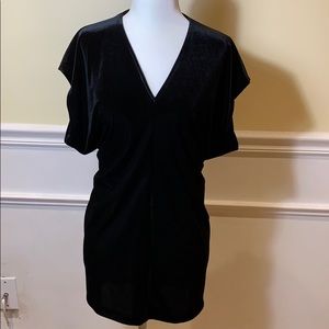 Velvet Drop Shoulder V-Neck Tunic XS